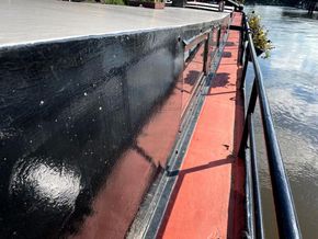 Dutch Barge 24m with Thames mooring  - Side Deck