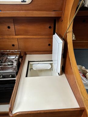 Fridge and galley cupboards