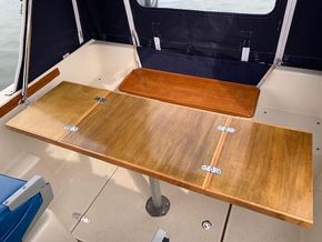 Cockpit table open