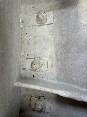 Bilge Keel bolts Stbd Side