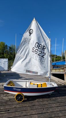 Optimist Sailing Dinghy. Sail Number 5622