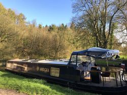 Beautiful Widebeam with rare mooring near Bath