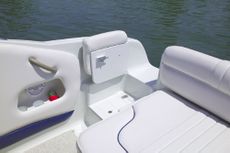 Crownline Cuddy Cabin 220 CCR - A rear walk-thru allows easy access to and from the transom and swim platform from the passenger area